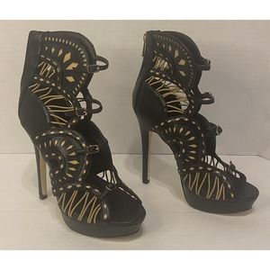 SCENE* Shonda Plattform Pumps Woman Shoes Black-US 8.5-high heels 6"